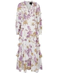 Needle & Thread - Wisteria Floral-print Ruffled Midi Dress - Lyst