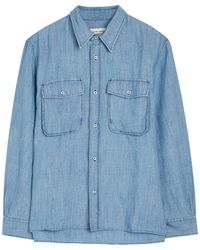 Officine Generale - Garris Cotton And Linen-Blend Shirt - Lyst