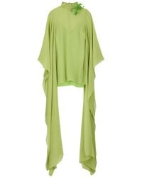 ‎Taller Marmo - Lanzarote Garden Silk-Chiffon Mini Kaftan Dress - Lyst