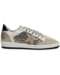 Golden Goose - Ball Star Glittered Suede Sneakers - Lyst