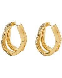 Missoma - Molten Snow 18Ct-Plated Double Medium Hoop Earrings - Lyst