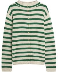 The Elder Statesman - Cousteau Striped Cashmere Cardigan - Lyst