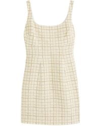 Veronica Beard - Brigitte Metallic-Check Cotton-Blend Mini Dress - Lyst
