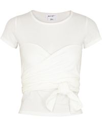The Line By K Jeanna White Stretch-cotton T-shirt