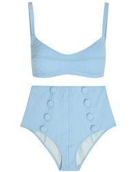 Lisa Marie Fernandez - Textured Seersucker Bikini - Lyst