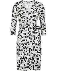 Diane von Furstenberg - Julian Printed Silk-Jersey Mini Wrap Dress - Lyst