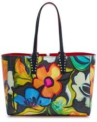 Christian Louboutin - Cabata Floral-Print Leather Tote Bag - Lyst
