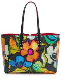 Christian Louboutin - Cabata Floral-Print Leather Tote Bag - Lyst
