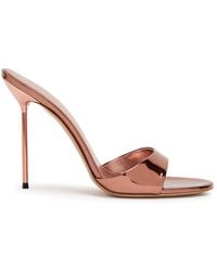 Paris Texas - Lidia 105 Metallic Leather Mules - Lyst