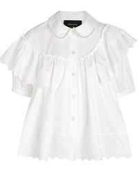 Simone Rocha - Ruffle Cotton Blouse - Lyst