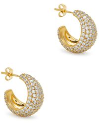 Daphine - Christy 18kt Gold-plated Hoop Earrings - Lyst