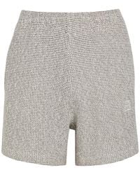 Anine Bing - Kam Marled Cotton-Blend Shorts - Lyst