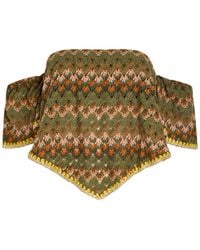 La DoubleJ - Sand Dollar Embroidered Open-Knit Cotton-Blend Top - Lyst