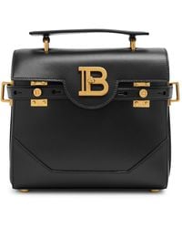 Balmain - B-Buzz 23 Leather Top Handle Bag - Lyst