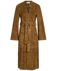 Nour Hammour - Ruelle Belted Suede Coat - Lyst