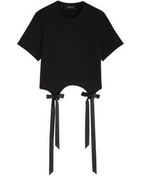 Simone Rocha - Bow-Embellished Jersey T-Shirt - Lyst