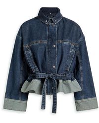 3.1 Phillip Lim - Boxy Tie-Waist Denim Jacket - Lyst
