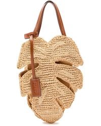 STAUD - Palm Raffia Top Handle Bag - Lyst