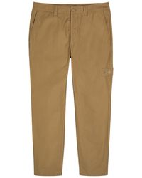 Stone Island - Ghost Straight-Leg Cotton-Poplin Trousers - Lyst
