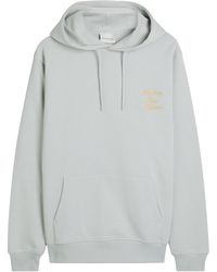 Drole de Monsieur - Le Hoodie Slogan Calligraphy Hooded Cotton Sweatshirt - Lyst