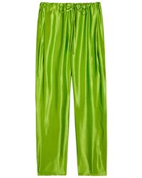 KHAITE - Rohen Straight-Leg Satin Trousers - Lyst