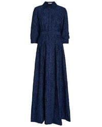 Jonathan Simkhai - Courtney Floral-Jacquard Belted Cotton-Blend Gown - Lyst