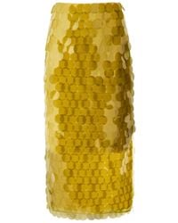 ROKSANDA - Halin Embellished Midi Mesh Skirt - Lyst