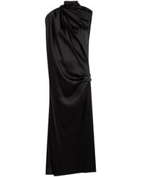 Heirlome - Kate Draped Silk Midi Dress - Lyst