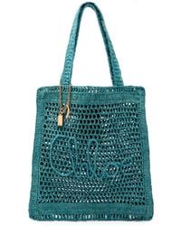 Chloé - Summer Banana Logo Raffia Tote - Lyst