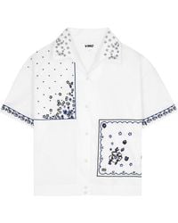 YMC - Wanda Embroidered Cotton-Poplin Shirt - Lyst