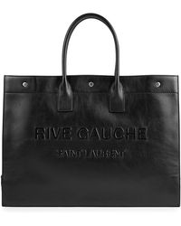 Saint Laurent - Rive Gauche Leather Tote, Tote Bag, , Leather - Lyst