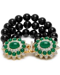 Kenneth Jay Lane - Beaded 22Kt-Plated Bracelet - Lyst