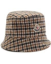 Moncler - Reversible Houndstooth Wool-Blend Bucket Hat - Lyst
