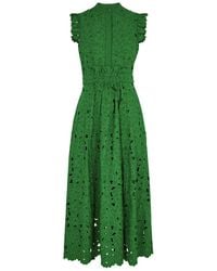 Erdem - Floral Cutwork Cotton-blend Dress - Lyst