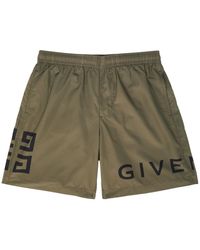 Givenchy - Logo-Print Shell Swim Shorts - Lyst