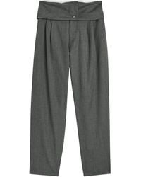 JW Anderson - Fold Over Wide-Leg Wool Trousers - Lyst