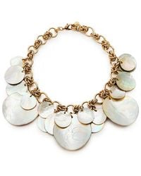 Rabanne - Shell Disc Pearl Necklace - Lyst