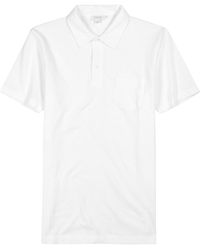 Sunspel - Riviera Cotton-Mesh Polo Shirt - Lyst
