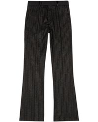 Amiri - Metallic Pinstriped Wool-blend Trousers - Lyst