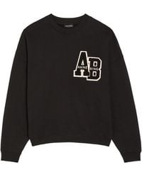 Anine Bing - Miles Logo-Appliquéd Cotton Sweatshirt - Lyst