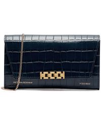 Victoria Beckham - Crocodile-effect Leather Wallet-on-chain - Lyst