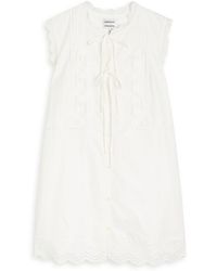 Damson Madder - Blondey Embroidered Cotton Mini Dress - Lyst