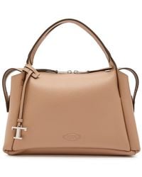 Tod's - Grained Leather Top Handle Bag - Lyst