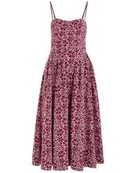 Jonathan Simkhai - Sangria Floral-Embroidered Cotton Midi Dress - Lyst