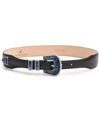 Silver Ostrich - Crazy Leather Belt - Lyst