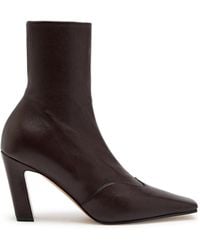 KHAITE - Nevada 85 Designer Leather Ankle Boots Uk3 - Lyst
