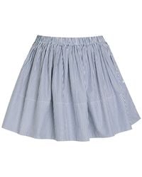 Suzie Kondi - Fousta Striped Cotton-Poplin Mini Skirt - Lyst