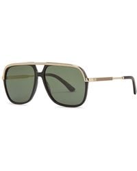 Gucci - Aviator-Style Sunglasses, Sunglasses, , Lenses - Lyst
