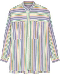 Isabel Marant Taylor Striped Cotton Shirt - Purple