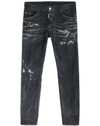 DSquared² - Skater Distressed Slim-Leg Jeans - Lyst